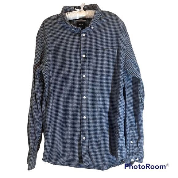 RVCA Mens Large Button Down Slim Fit Shirt - Picture 1 of 5